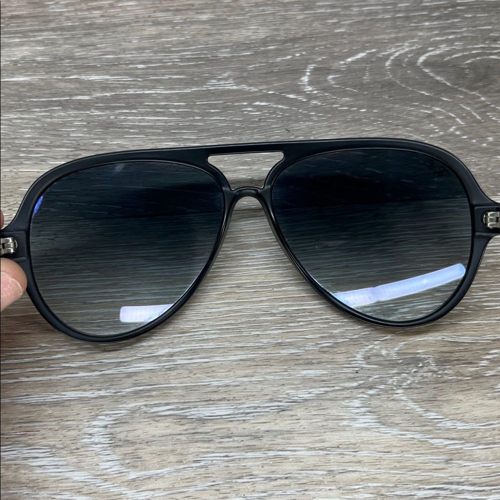 Ray-Ban Black Frame Sunglasses with Gradient Gray Lenses - Picture 6 of 8